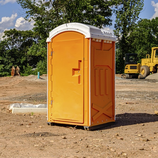 how often are the portable restrooms cleaned and serviced during a rental period in Carbon Hill